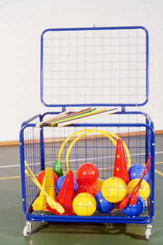 Contenitore portapalloni in rete verniciata smontabile 100x75x90 cm
