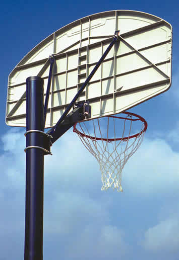 Mezzo impianto basket/minibasket con zavorra riempibile altezza reg. manualmente mod. Chicago