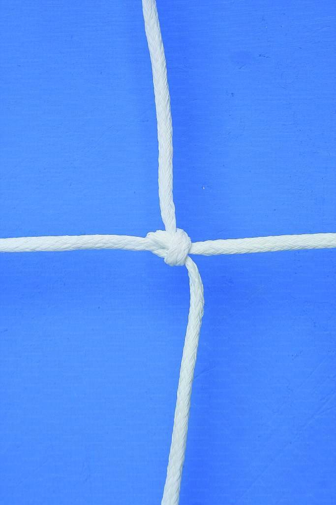 Coppia reti calcio in polietilene diam. 4,5 mm., annodata,maglia 12x12 cm., tipo inglese
