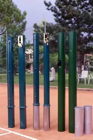 Pali tennis in alluminio sezione rotonda � 120 mm