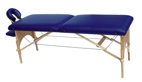 Lettino per massaggi in legno smontabile, chiudibile a valigia