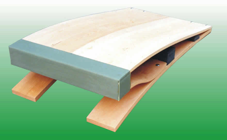 Pedana elastica doppia articolazione piano in legno vernic