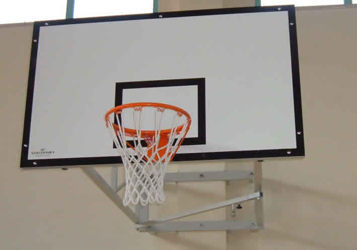 Tabellone basket in legno bilaminato 180x105 cm.