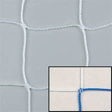 Coppia reti calcio treccia 100% polietilene stabilizzato U.V. diam. 6 mm., maglia 10x10 cm., lavorazione senza nodo