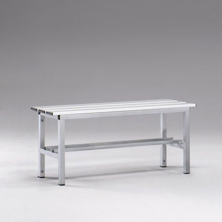 Panca in ALLUMINIO sez. 30x30 mm. doghe in alluminio anodizzato, 1 mt. solo seduta.