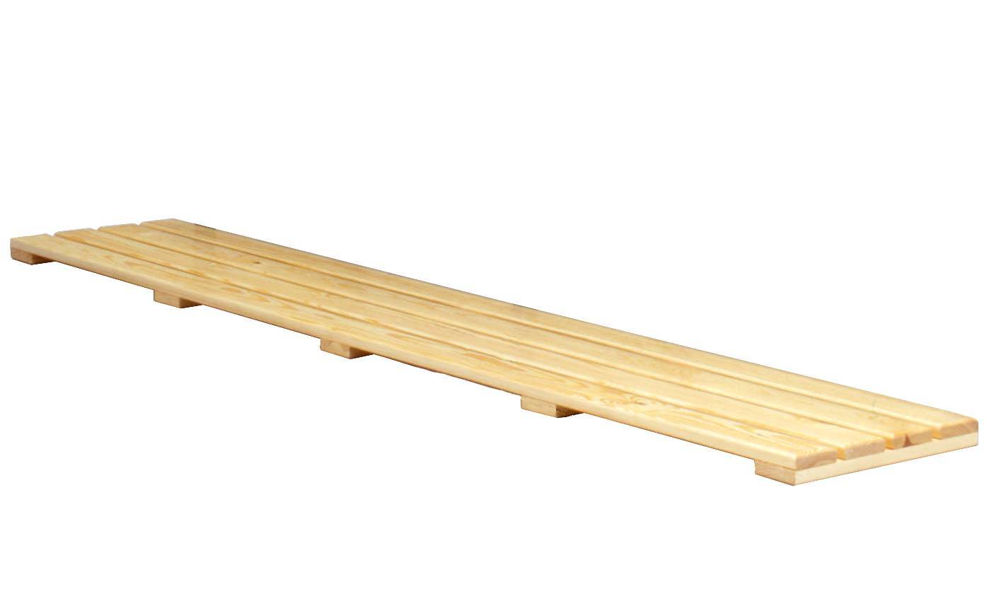 Pedana poggiapiedi in legno, lunghezza 2 metri